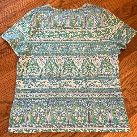 Talbot’s Green and Blue Short Sleeve Tshirt - Picture 4 of 6
